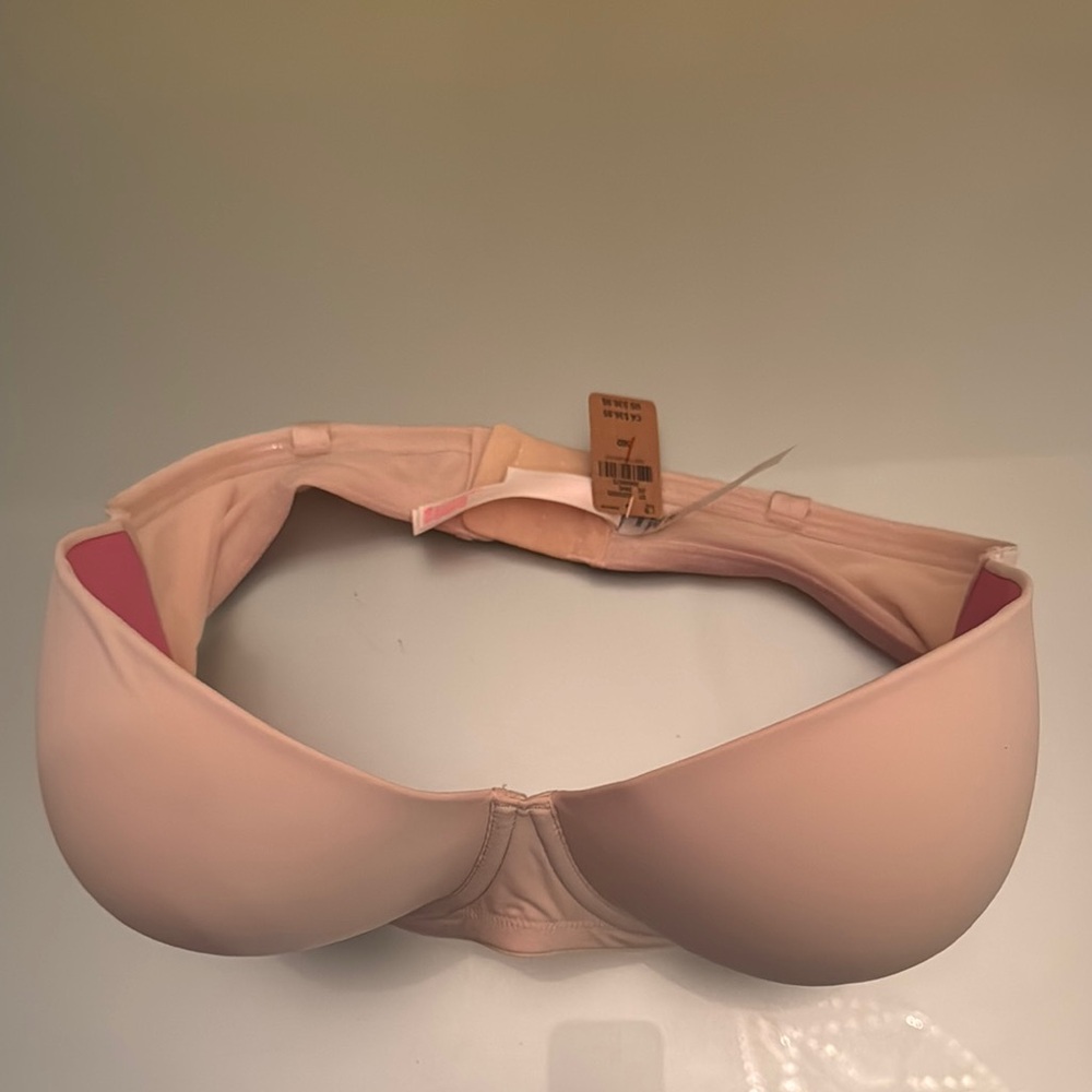 PINK Victoria's Secret Strapless Cream T-Shirt Bra Intimates - Picture 2 of 9